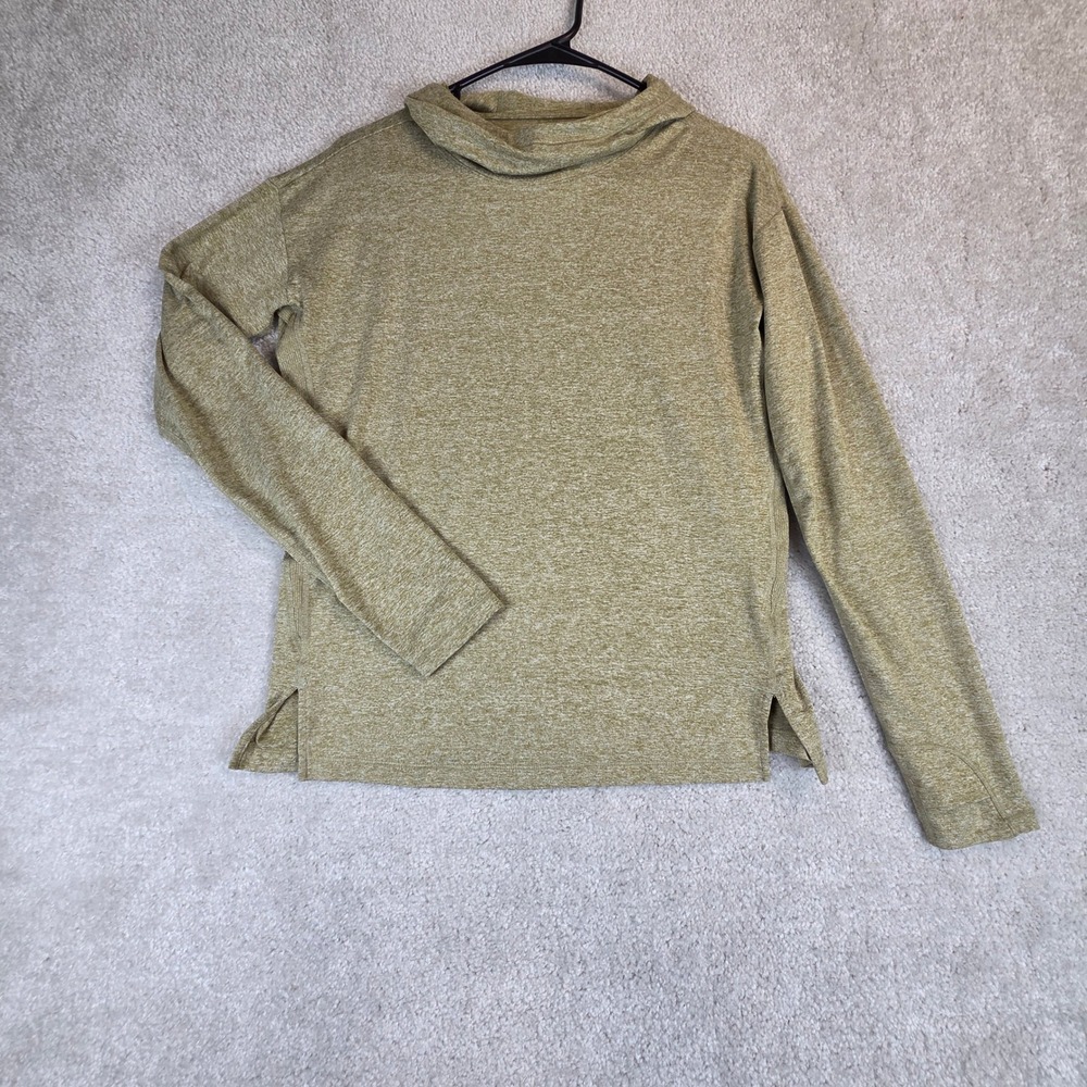 Athleta Uptempo II Hoodie Sweatshirt Green Thumbhole Womens XS